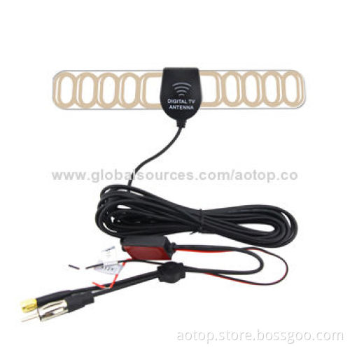 Newest Car Digital Active TV Antenna with VHF/UHF, Brass Connector for Car Digital TV Box